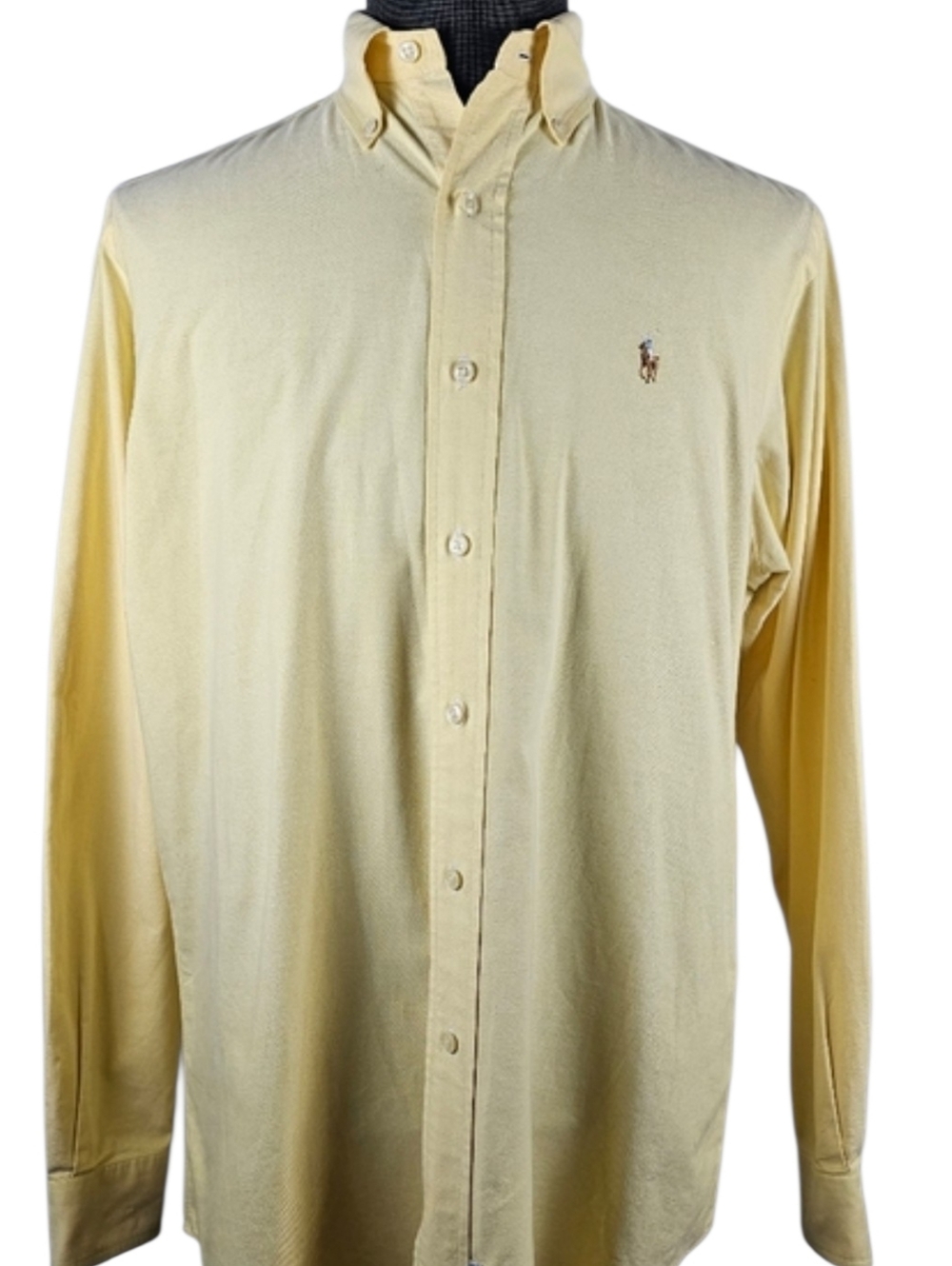 Polo Ralph Lauren Yellow Men's Long Sleeve Button Down Collar Pony Size 15 1/2